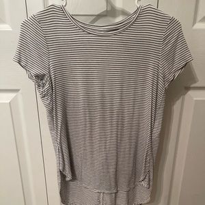 Black and White Striped Top